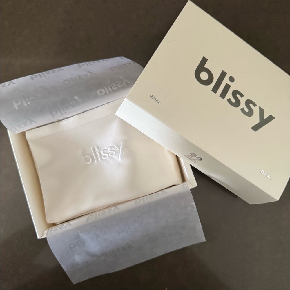 NWT set of TWO Bliss White Silk Pillowcase